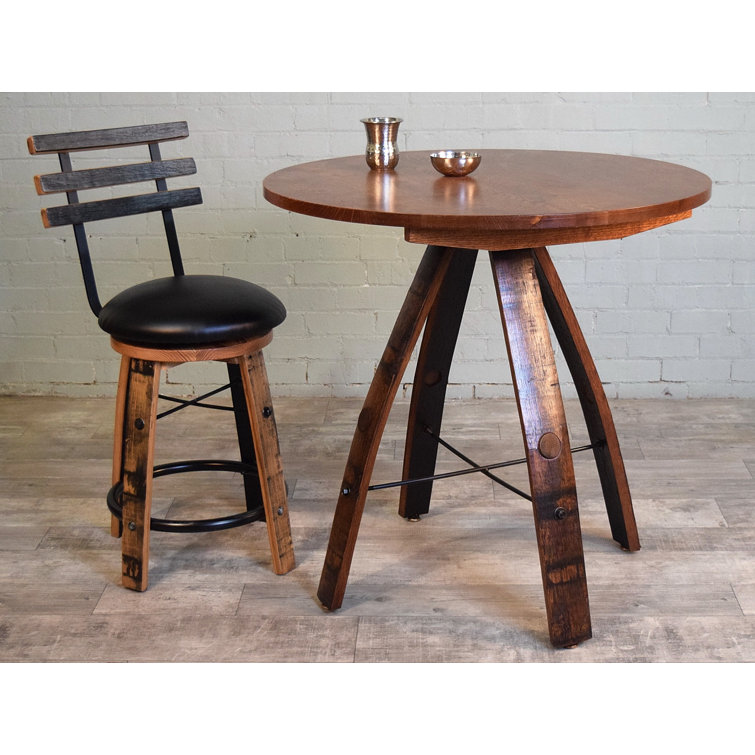 Loon Peak® Shooter''s Barrel Stave Pub Table Wayfair